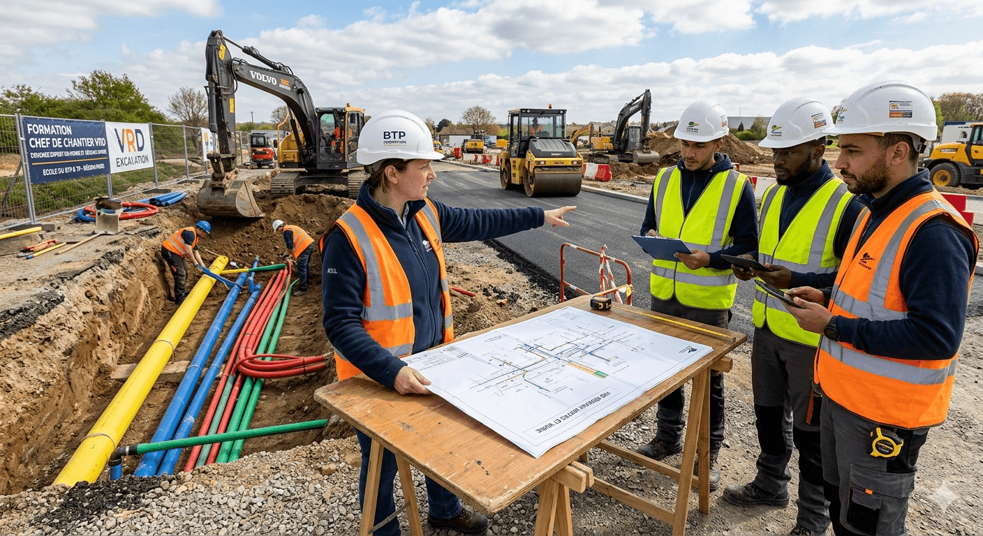 Formation Chef de Chantier VRD : Devenez Expert en Voirie et Réseaux Divers